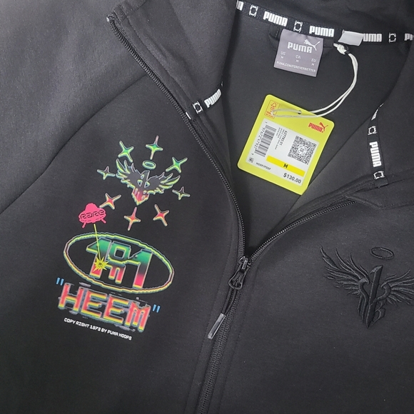 Puma Black Jacket with Multicolor Graphics - Picture 2 of 3